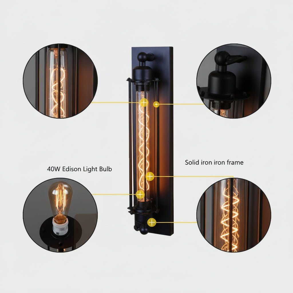 RadiantGlow Retro LED Wall Sconce for Cozy Illumination