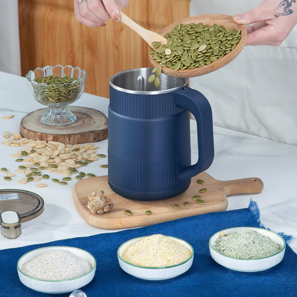 Compact Electric Grain Mill for Baking and Coffee Needs