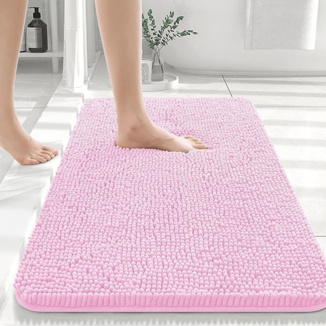 PlushGuard Non-Slip Chenille Bath Mat for Everyday Comfort