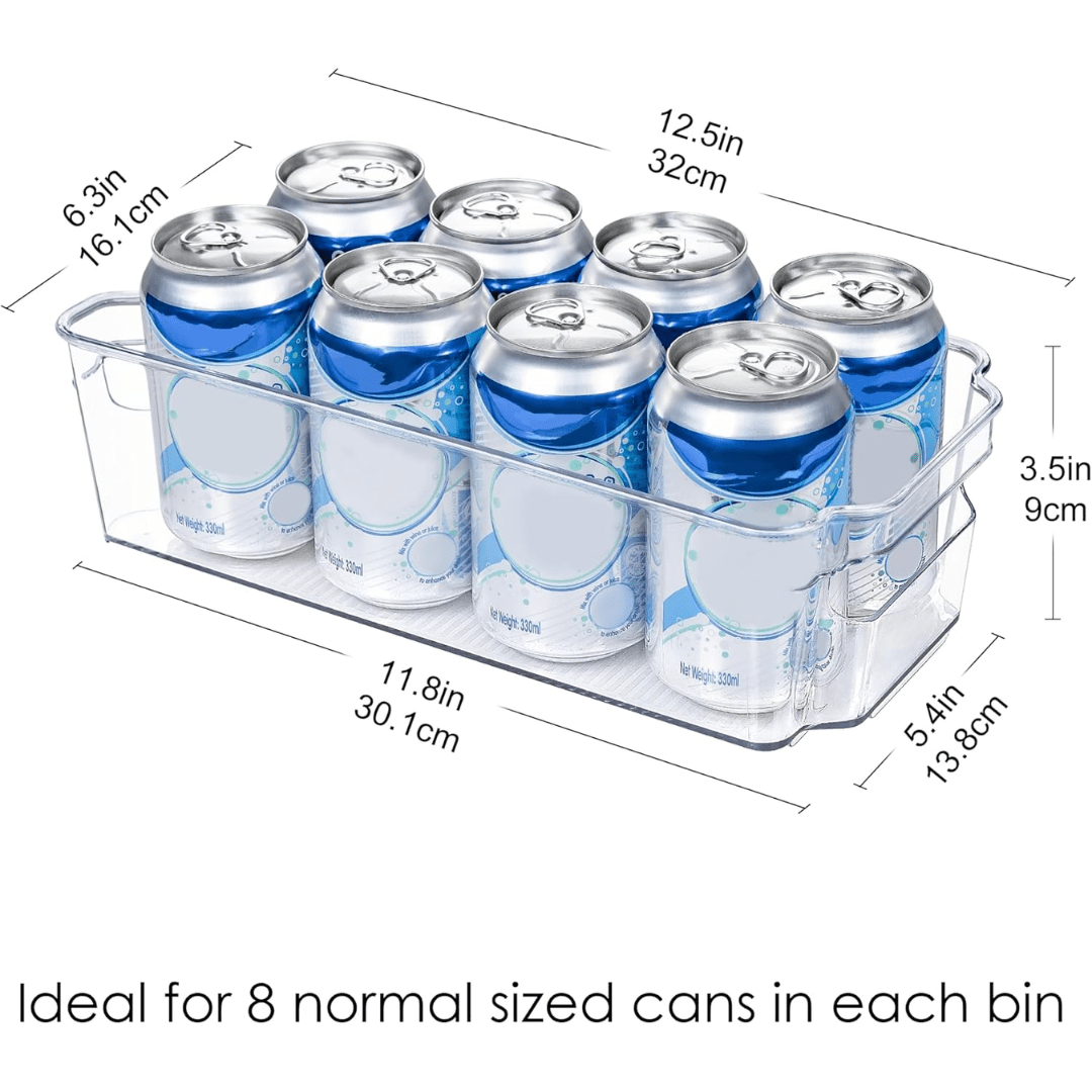 Transparent Kitchen Storage Bins - Set of 4 for Easy Organization