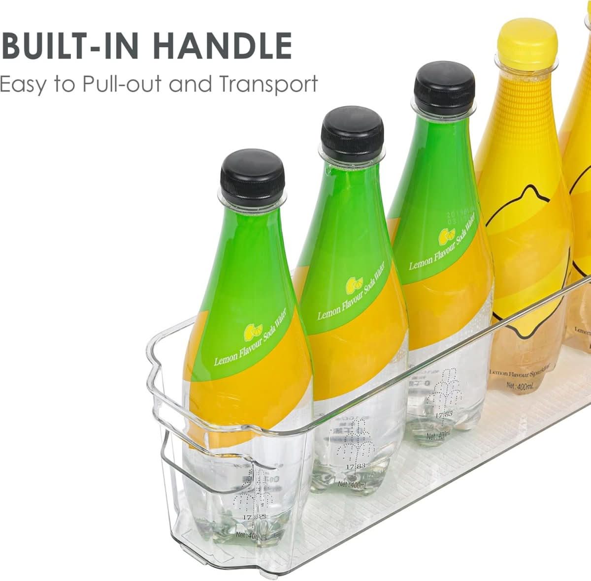 Transparent Kitchen Storage Bins - Set of 4 for Easy Organization