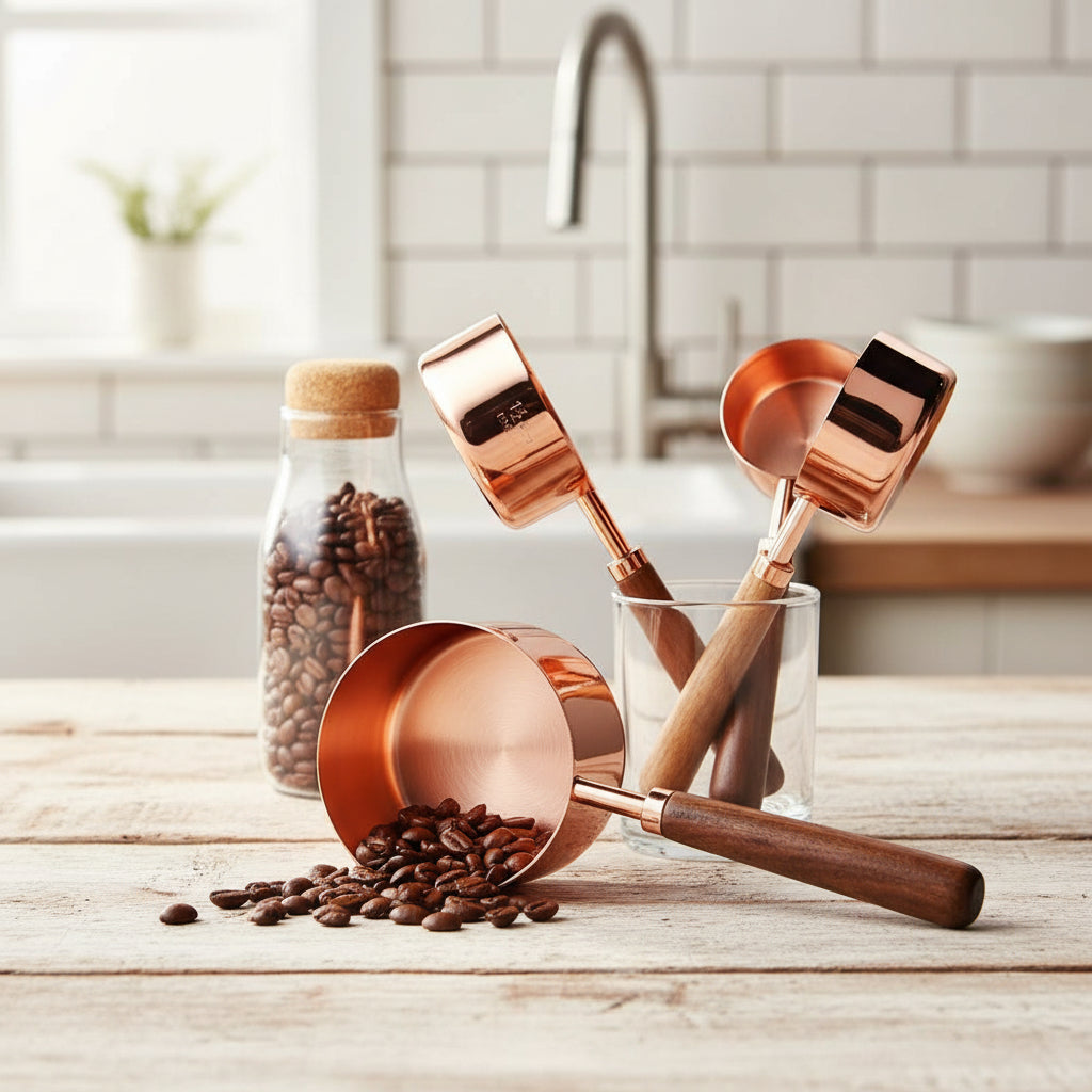 Luxora Elite Measuring Set in Stainless Steel with Copper Finish