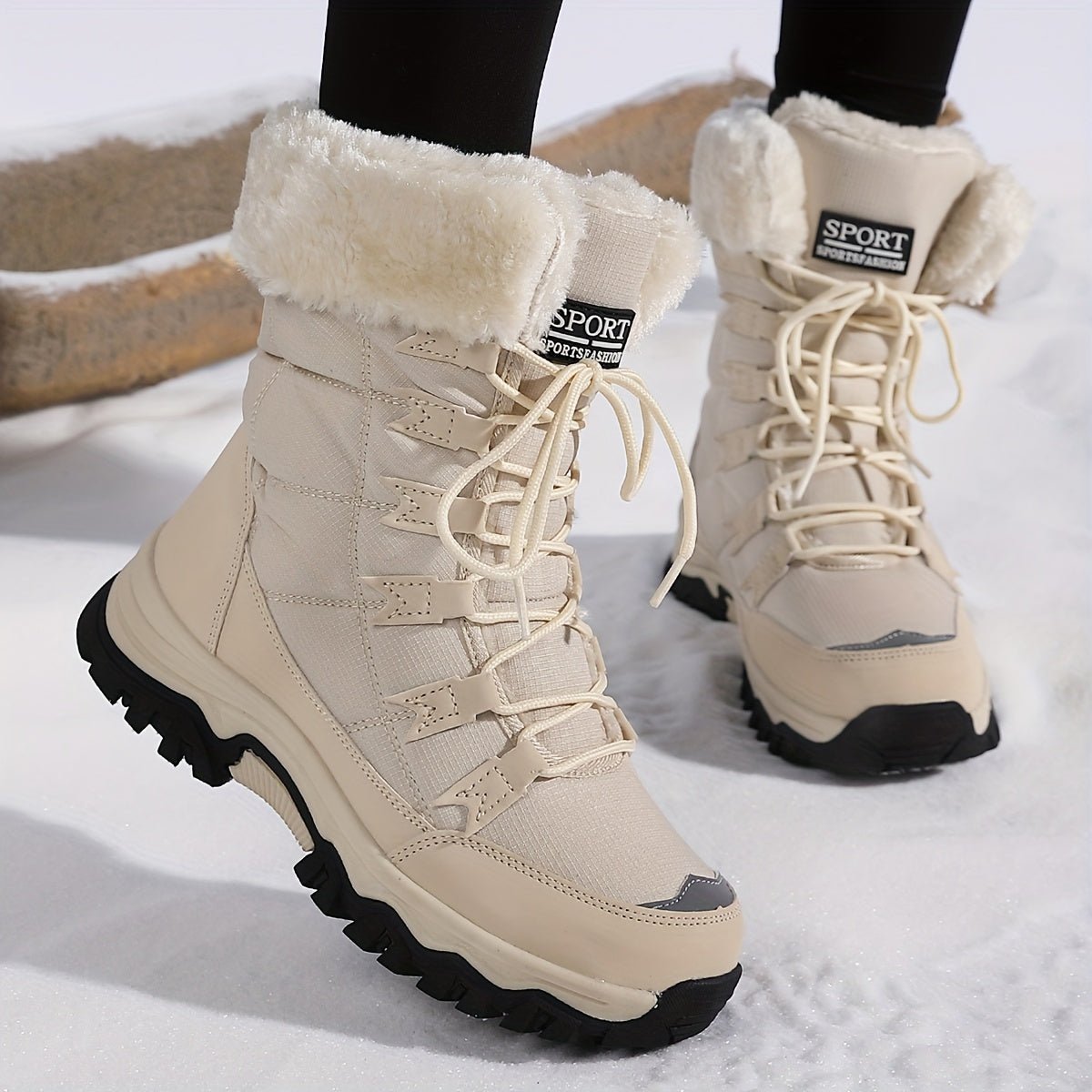 ChicWarm Women's Winter Ankle Boots with Plush Comfort and Grip