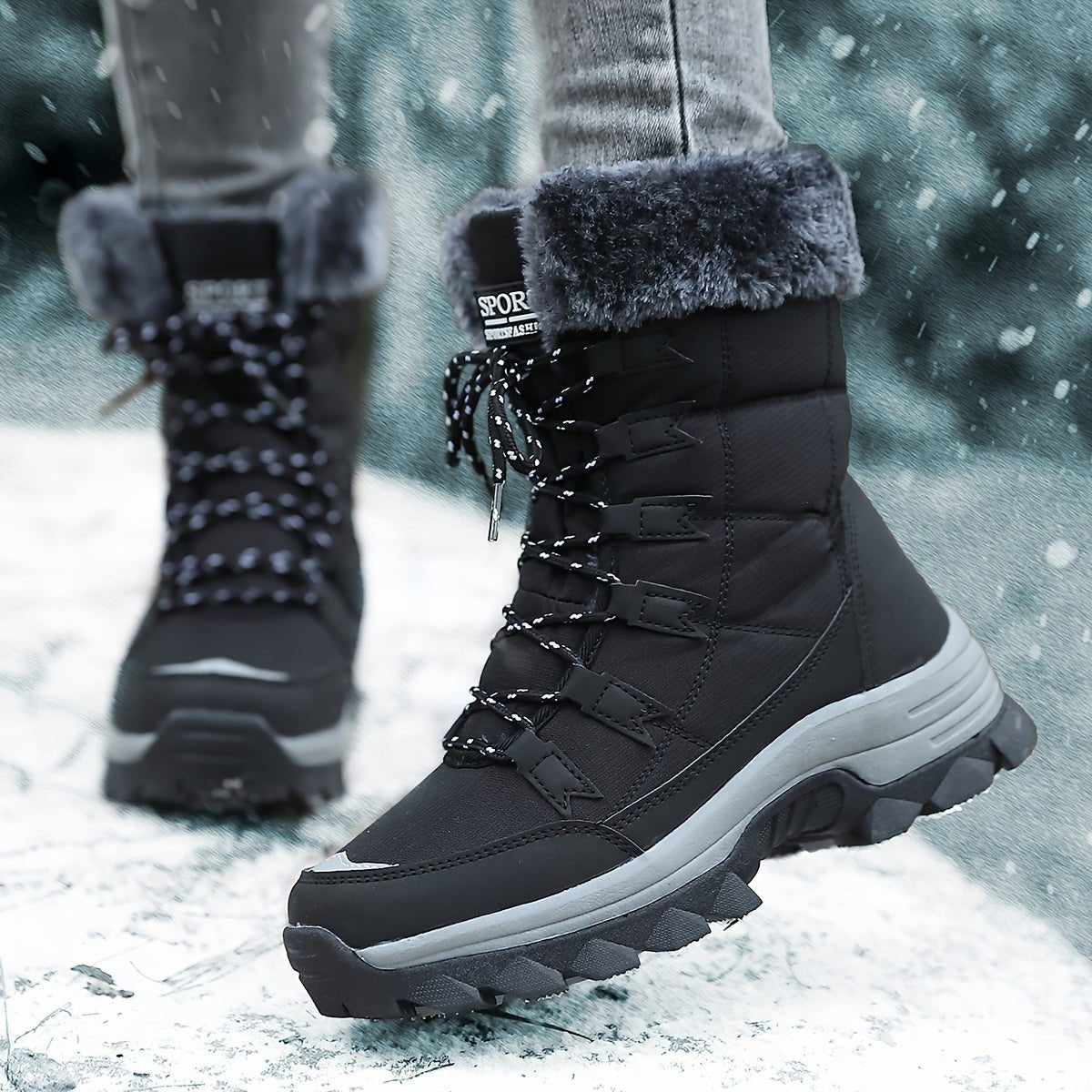 ChicWarm Women's Winter Ankle Boots with Plush Comfort and Grip