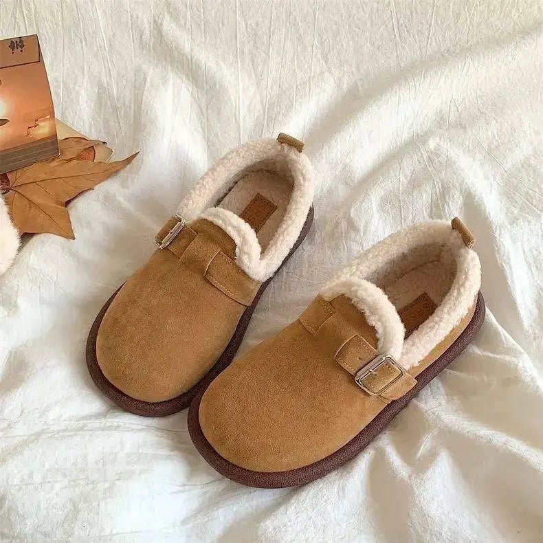WarmStep Classic Slip-On Sneakers with Plush Fleece Lining