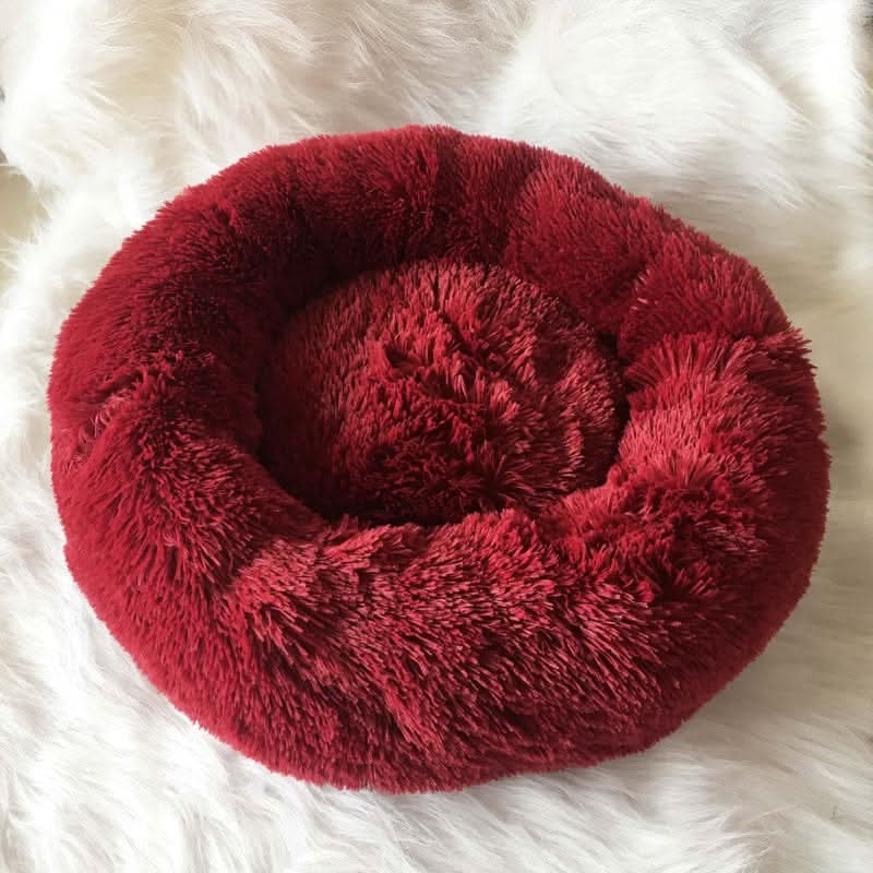 PlushPaw Serenity Faux Fur Dog Bed for Ultimate Comfort