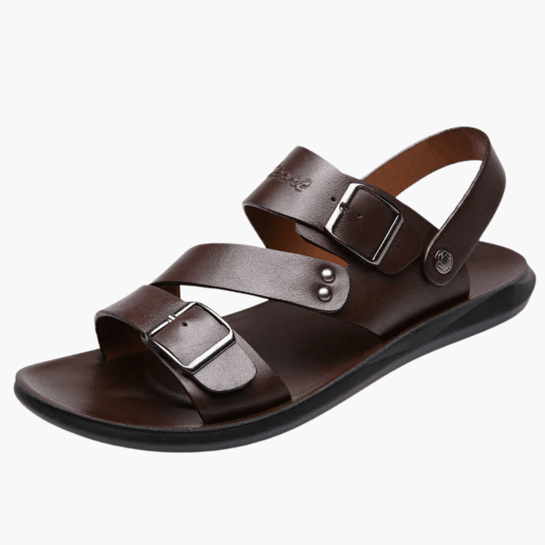 ComfortWave Adjustable Men's Sandals with Crossed Straps