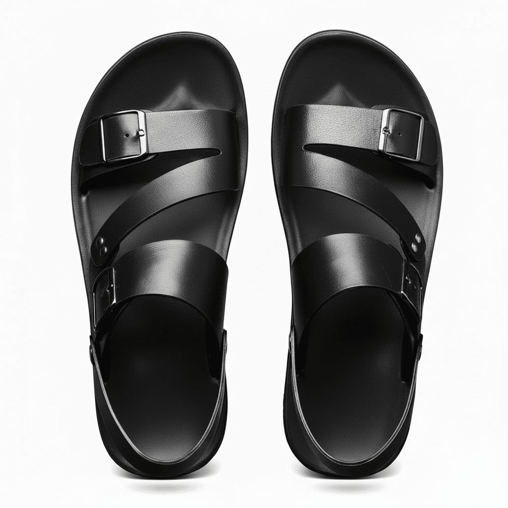 ComfortWave Adjustable Men's Sandals with Crossed Straps
