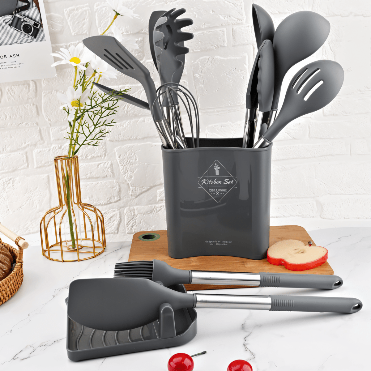 CulinaCraft 12-Piece Premium Silicone Kitchen Utensil Set