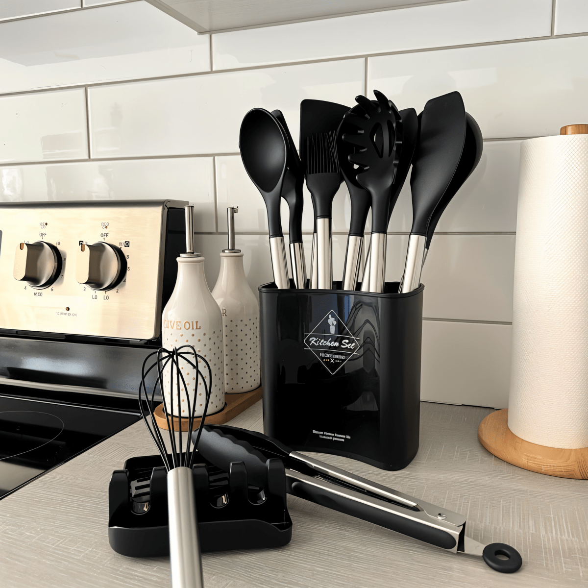 CulinaCraft 12-Piece Premium Silicone Kitchen Utensil Set