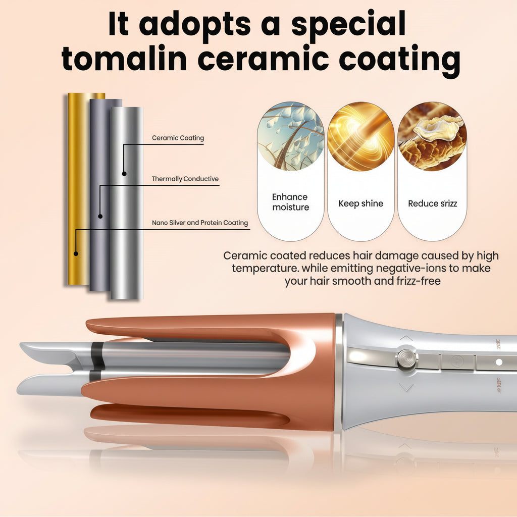 Effortless Waves: Automatic Hair Curler with Ceramic Barrel