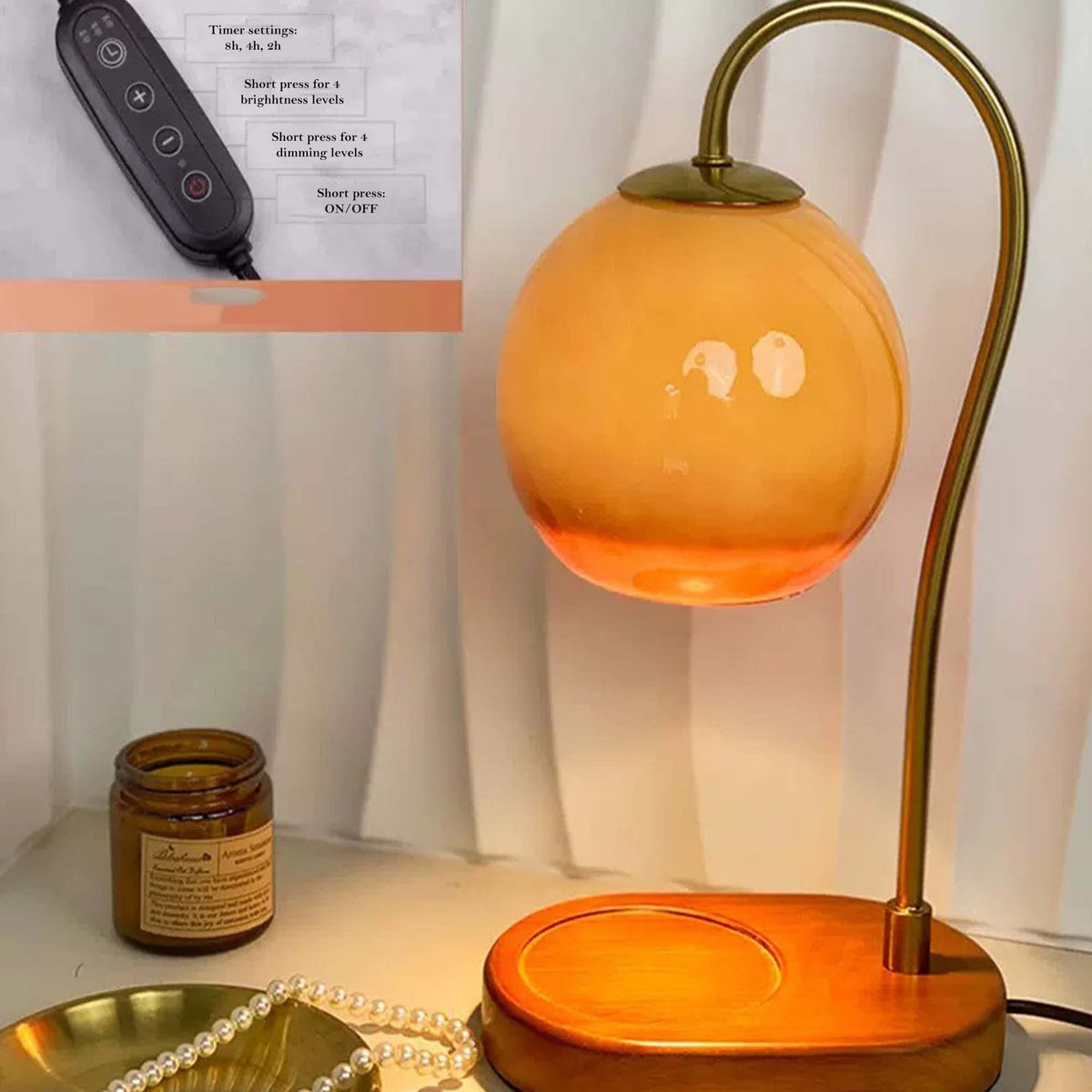 Elegant Adjustable Wax Melter Table Lamp for Fragrance