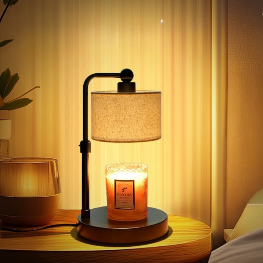 ScentGlow Lamp - Safe & Adjustable Candle Warmer with Timer