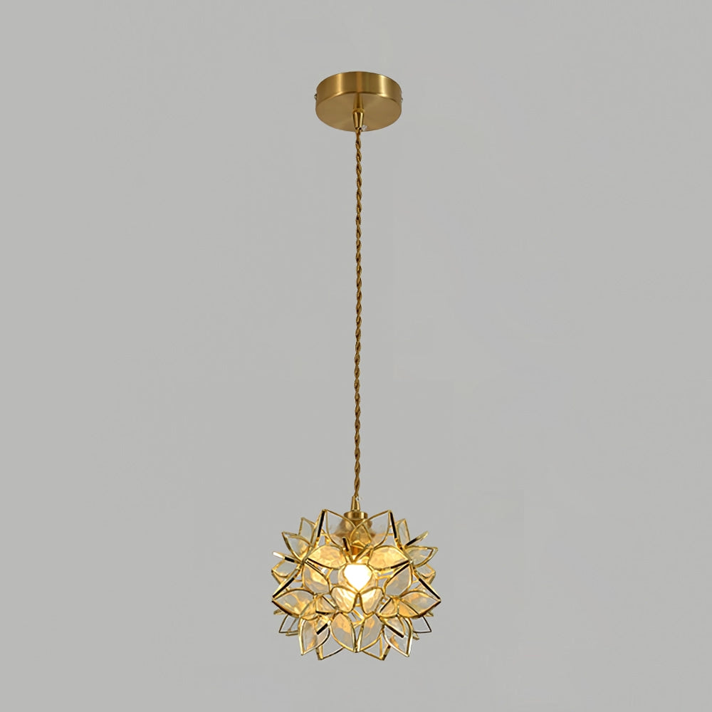 Luminous Seashell Pendant Light - Handcrafted Glow Fixture