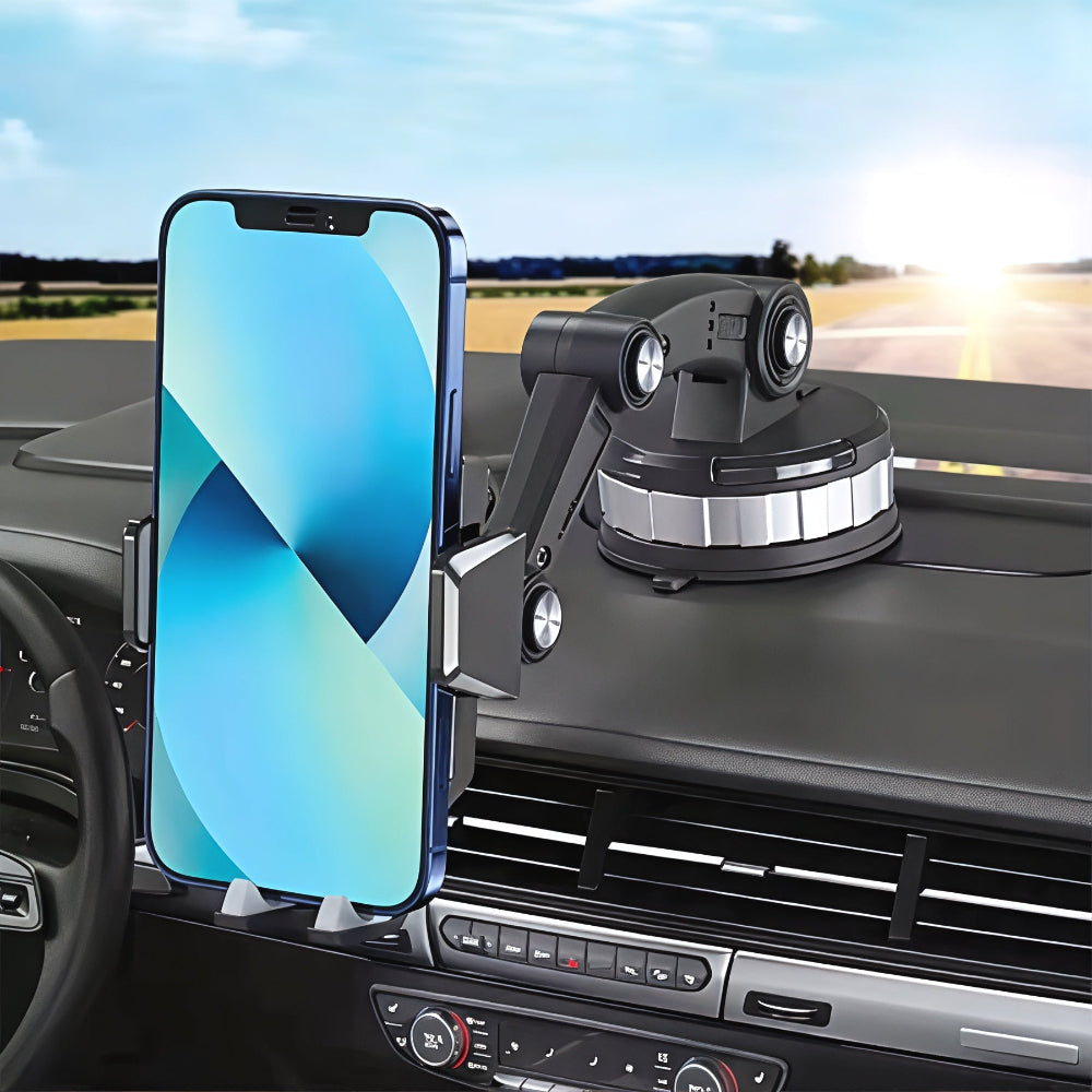 Versatile Car Phone Holder with Adjustable Suction Base