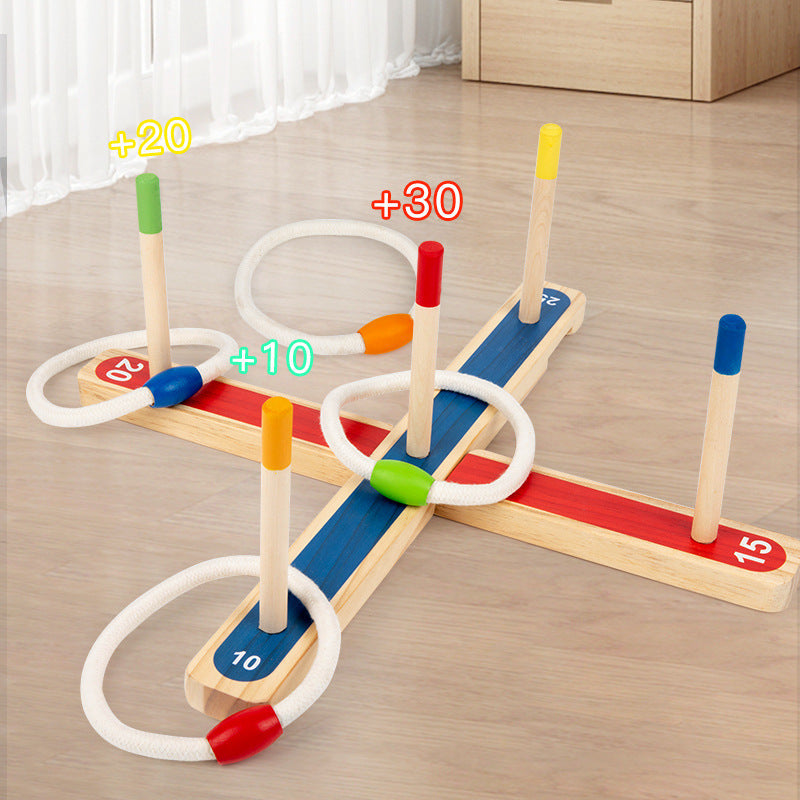 Colorful Wooden Ring Toss Game for Kids | Indoor & Outdoor Fun | Ages 3+