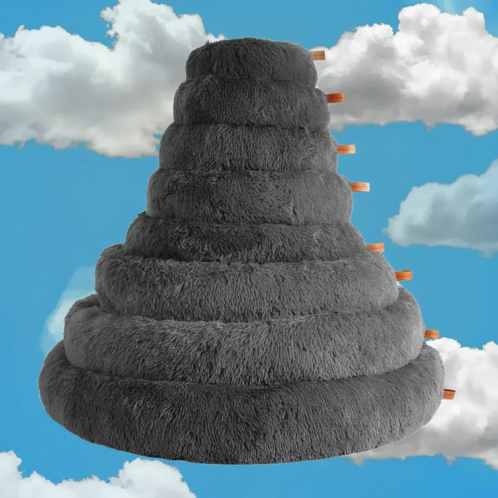 SnuggleSphere Cat Bed: Plush Round Sleeping Haven for Cats