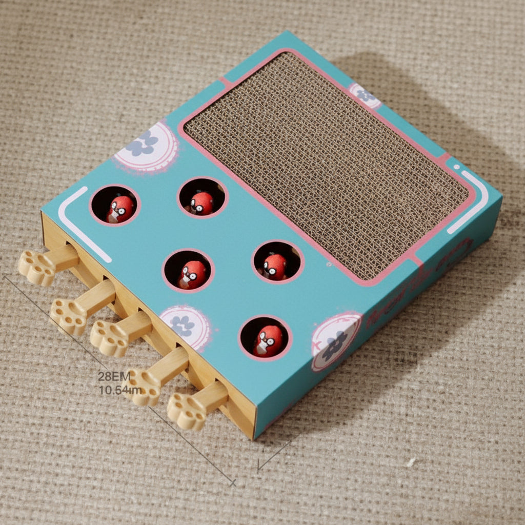 Interactive Cat Playground with Scratching Zone & Toy
