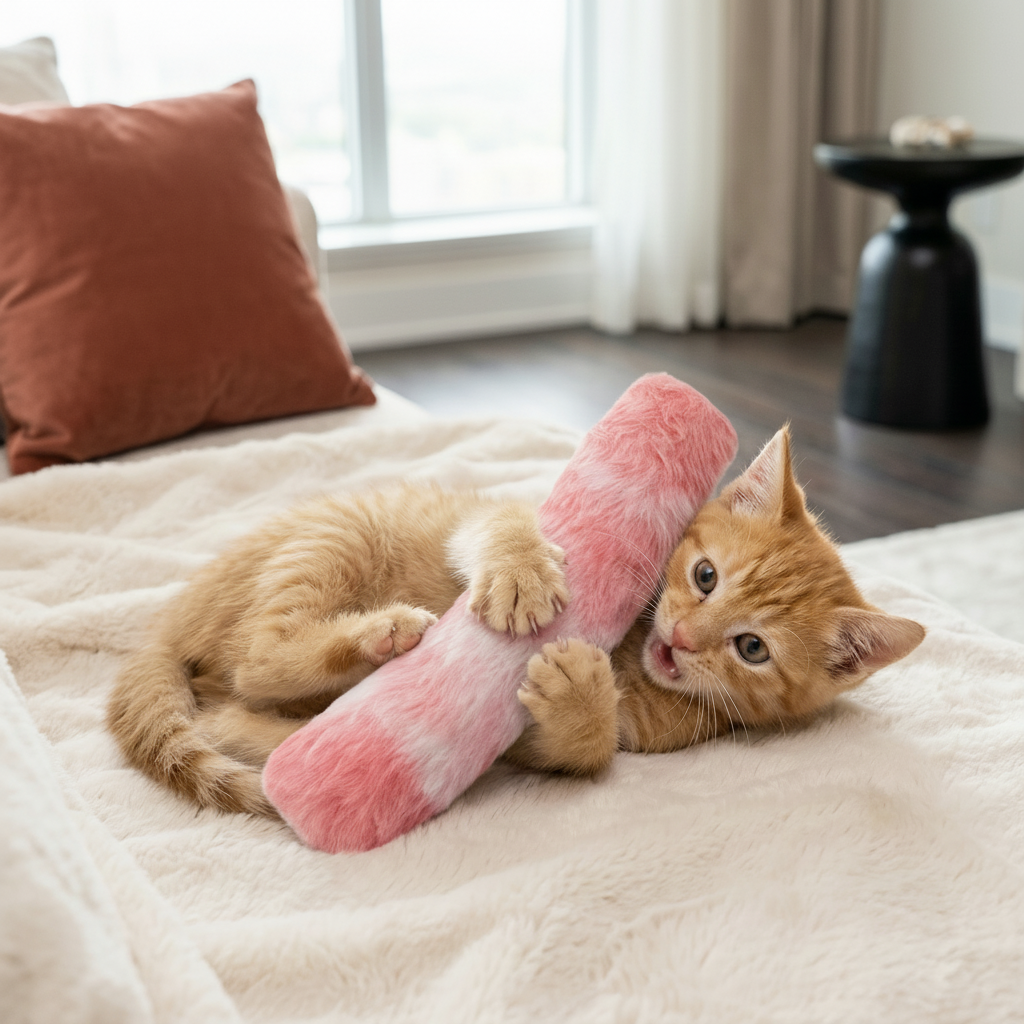 Cozy Kitty Kick Pillow – Engaging Catnip Playtime Toy