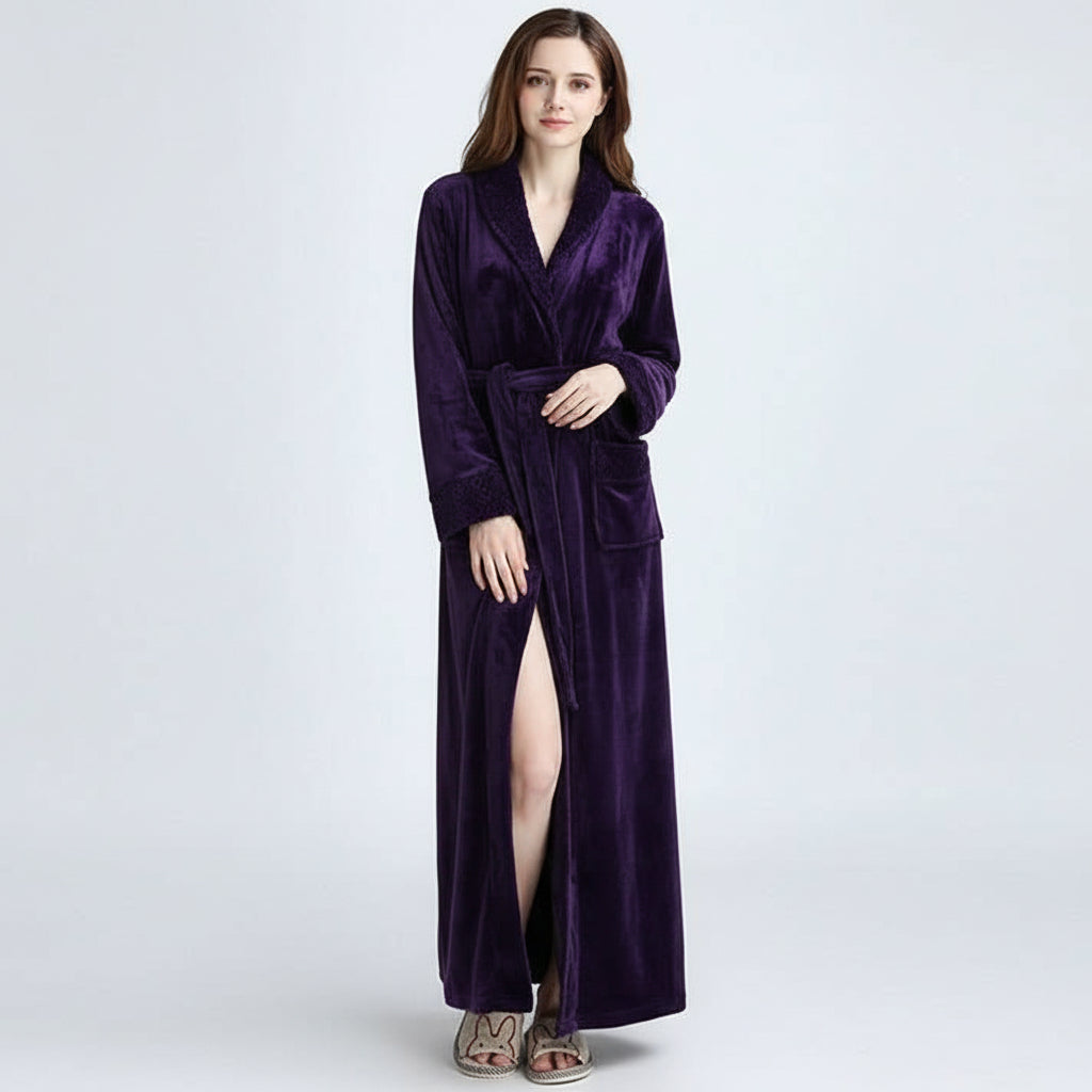CozyNest Fleece Robe - Ultimate Women's Comfort Wear