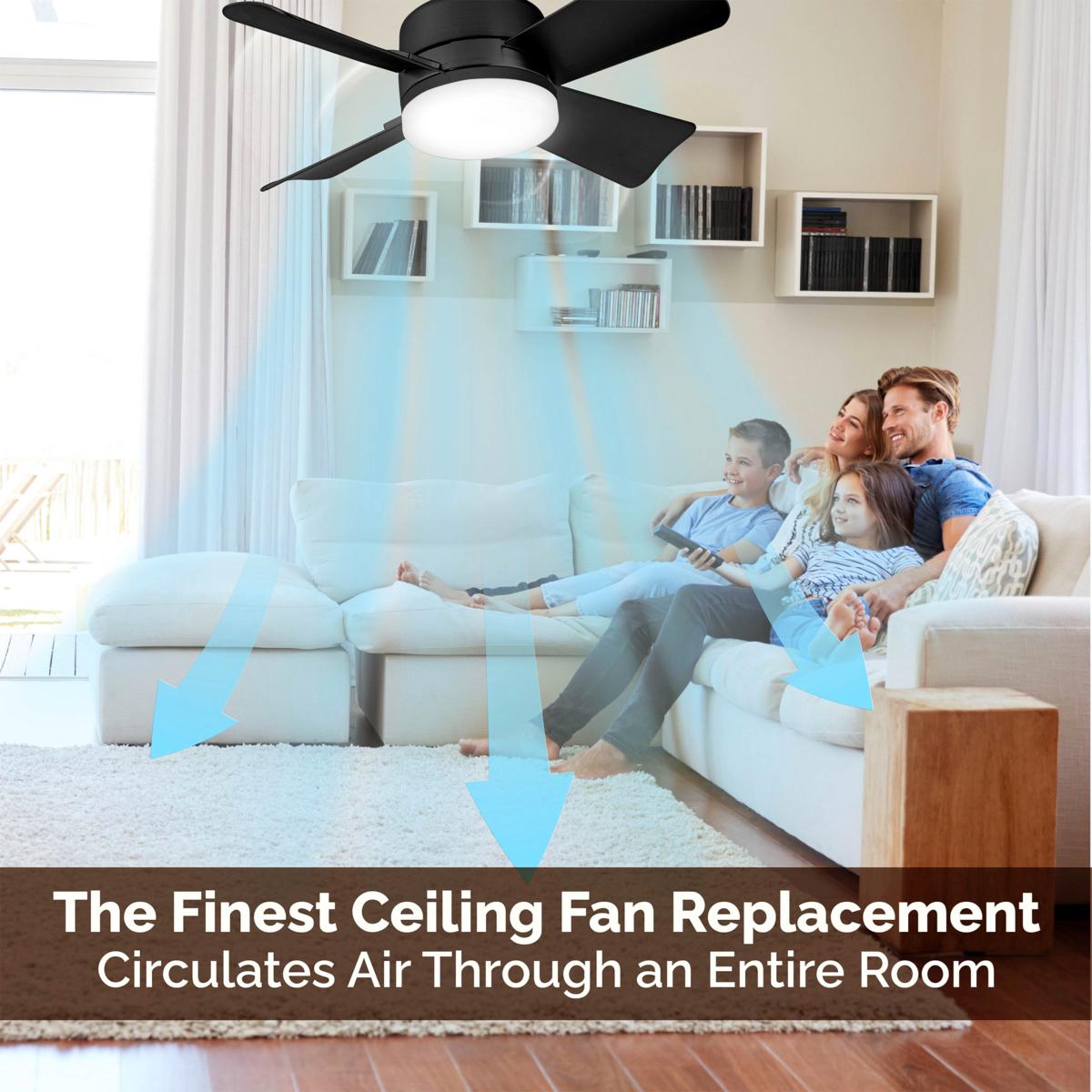 Remote-Controlled Lighted Ceiling Fan – Portable Fan and Light Combo