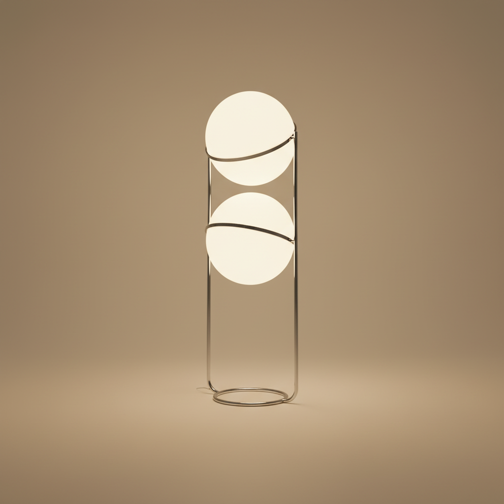 LunaGlow Contemporary Glass Pendant Light with Silver Accents