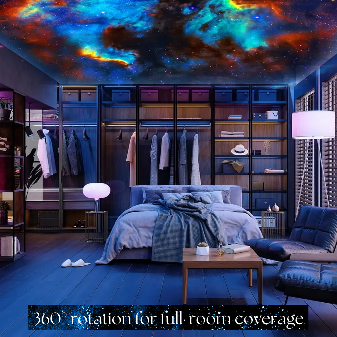 Galaxy Projector Night Light with 360° Rotation for Cosmic Ambiance