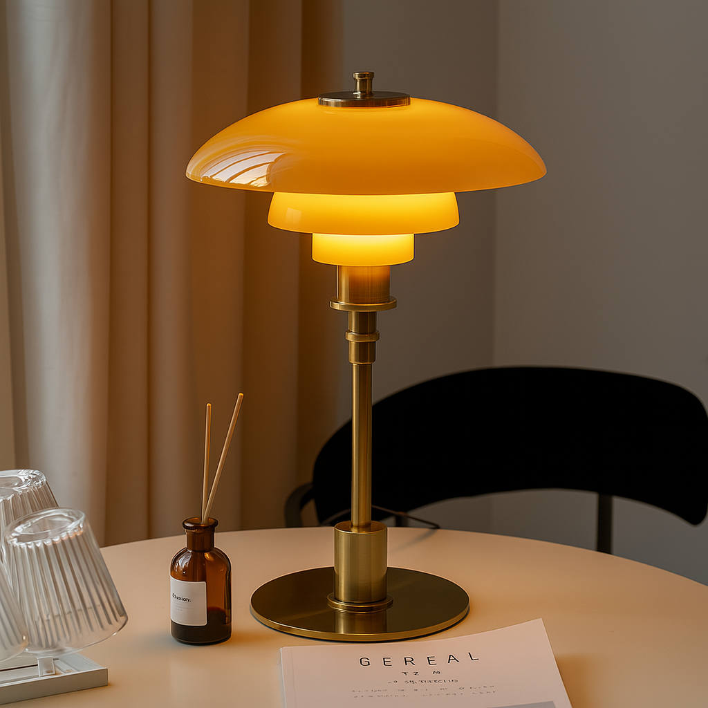 Adjustable LED Table Lamp with Dimming Control and Modern Design