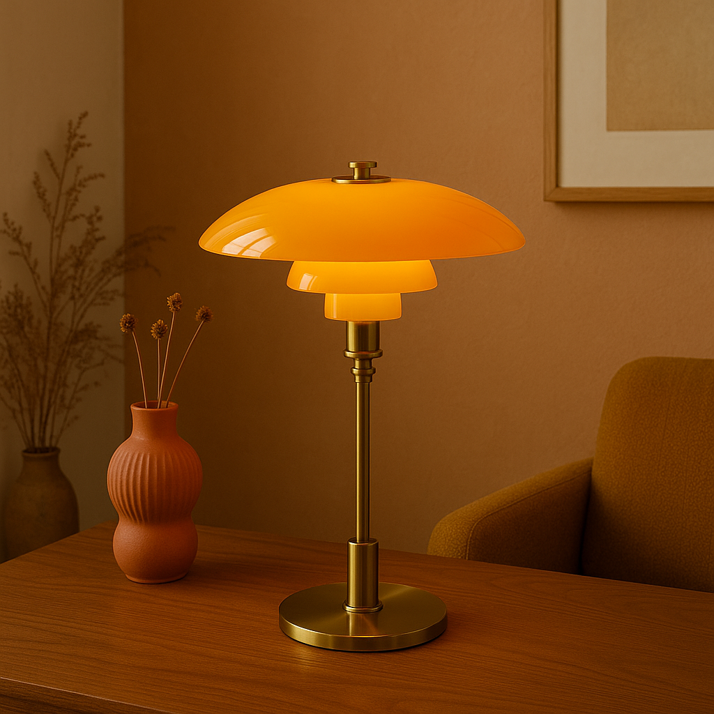 Adjustable LED Table Lamp with Dimming Control and Modern Design