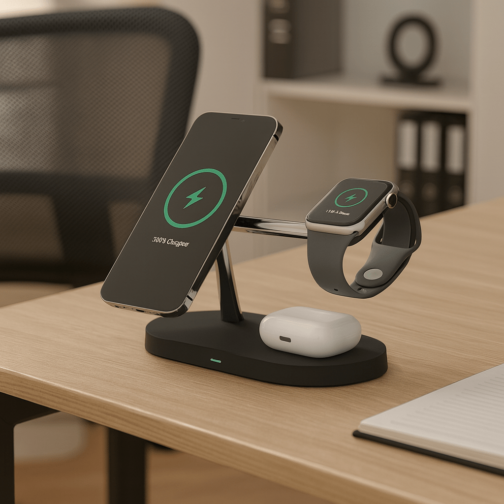 PowerHub 3-in-1 Magnetic Charging Dock for iPhone, Watch & AirPods
