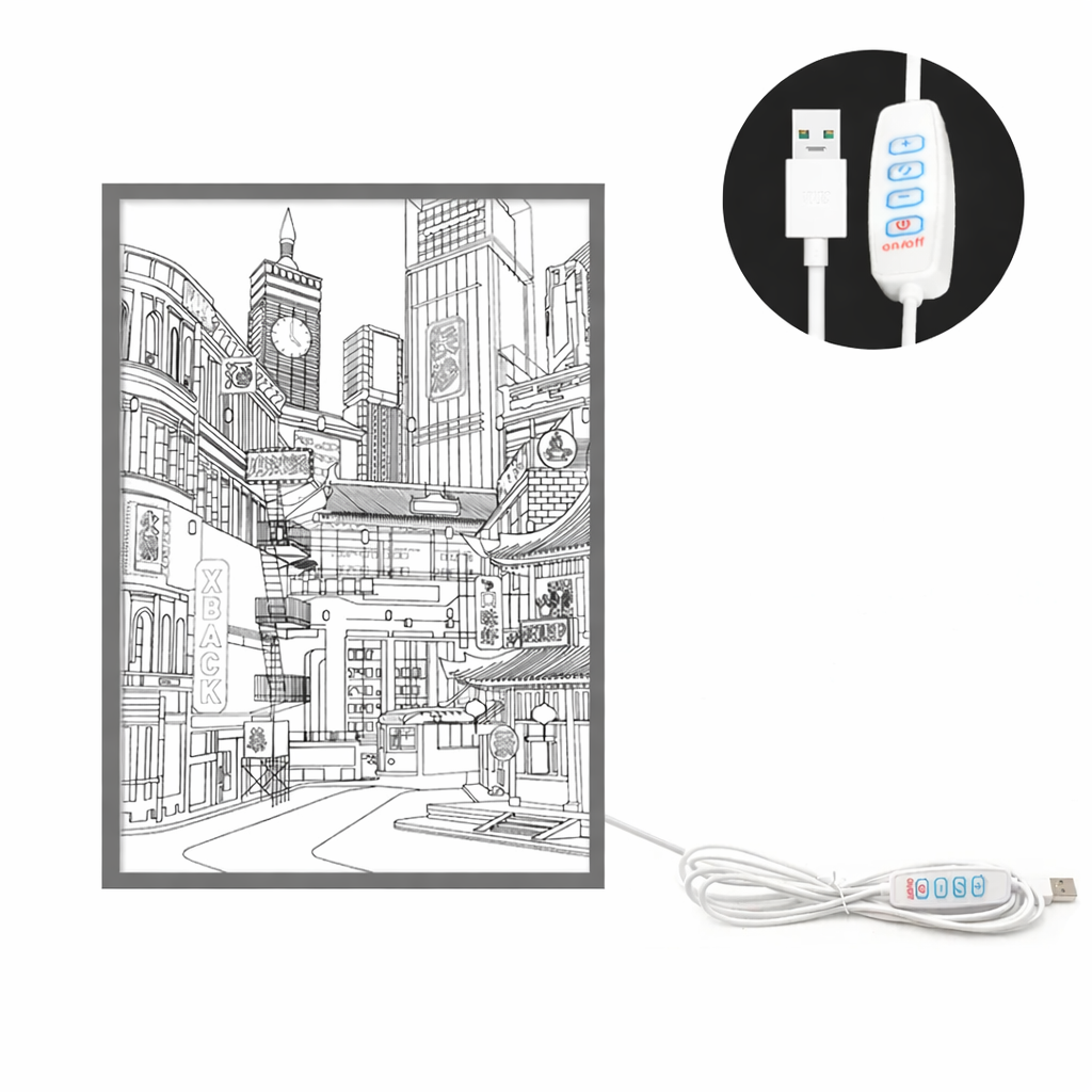 Urban Skyline LED Wall Light – Customizable USB Art Lamp