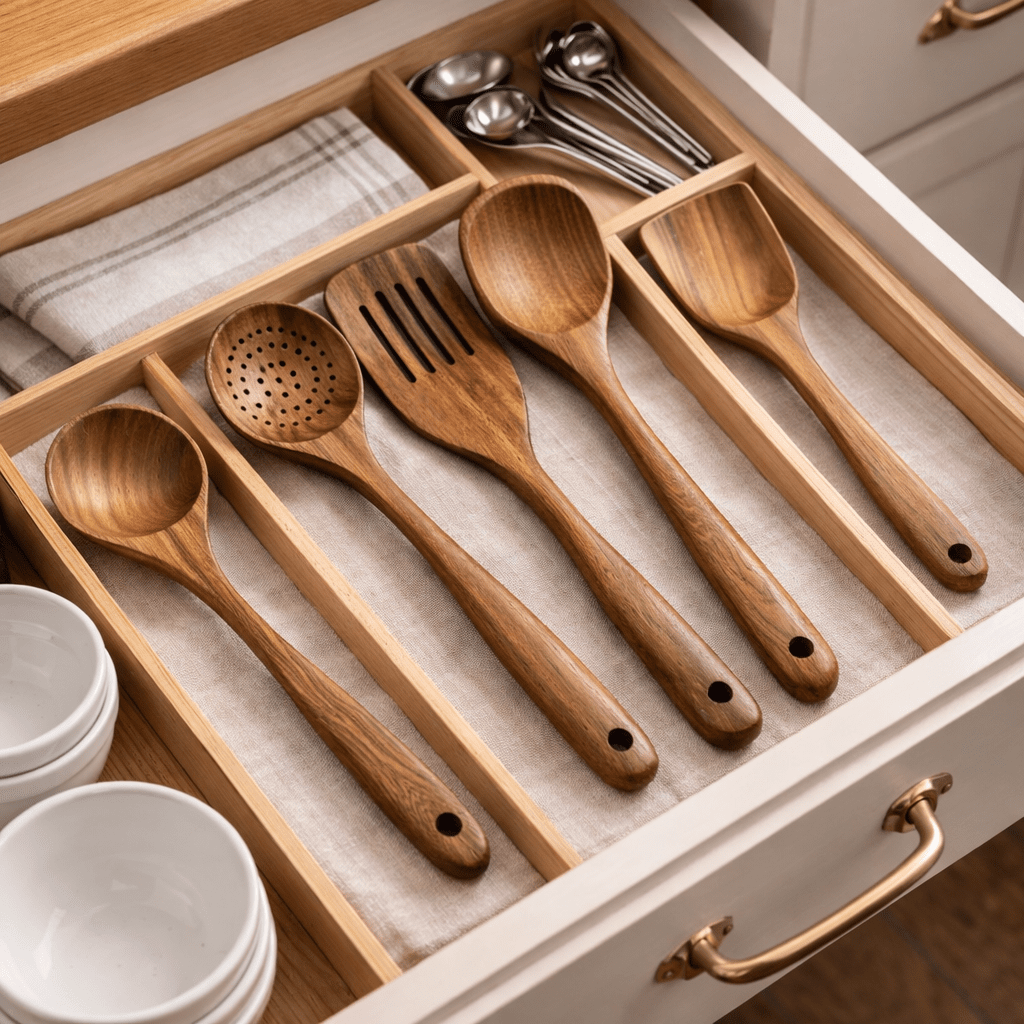 EcoCraft Wooden Cooking Utensils - Stylish & Durable Essentials