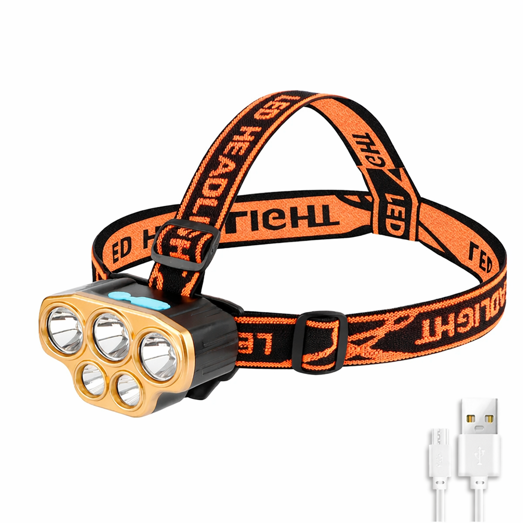 BrightBeam 8 LED Rechargeable Headlamp for Outdoor Adventures