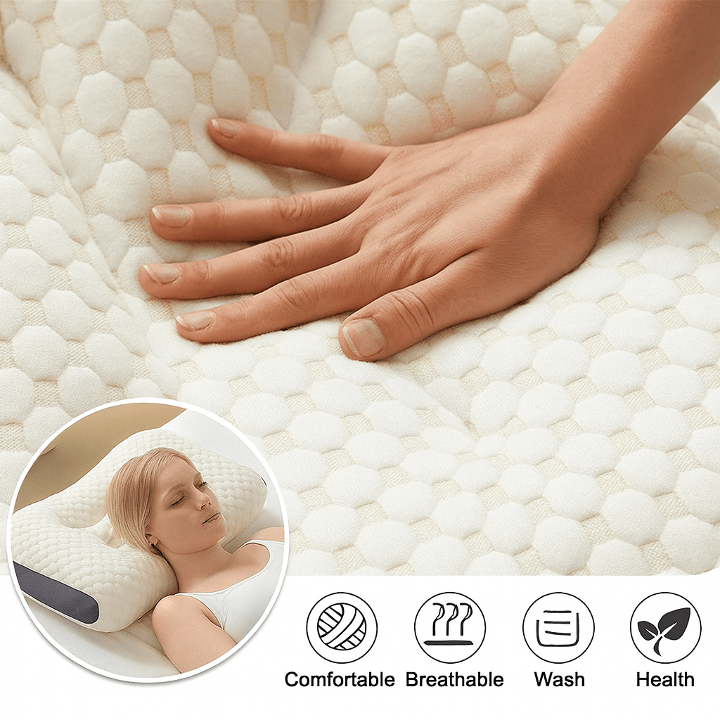ErgoCloud Contoured Support Pillow for Neck and Back Relief