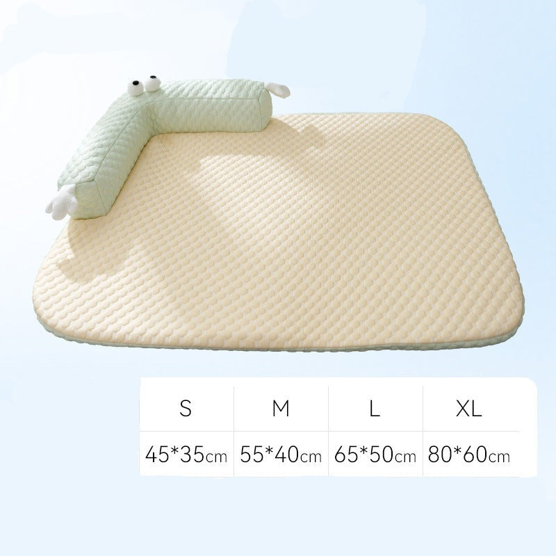 Dog Cooling Mat with Soft Silk Fabric for Comfort on Warm Days