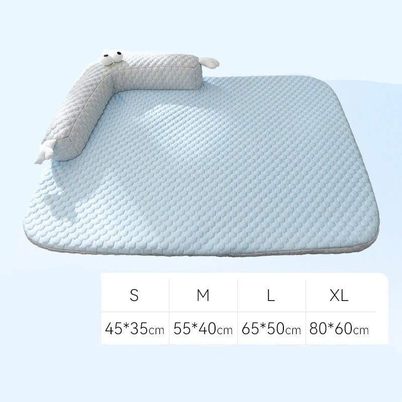 Dog Cooling Mat with Soft Silk Fabric for Comfort on Warm Days