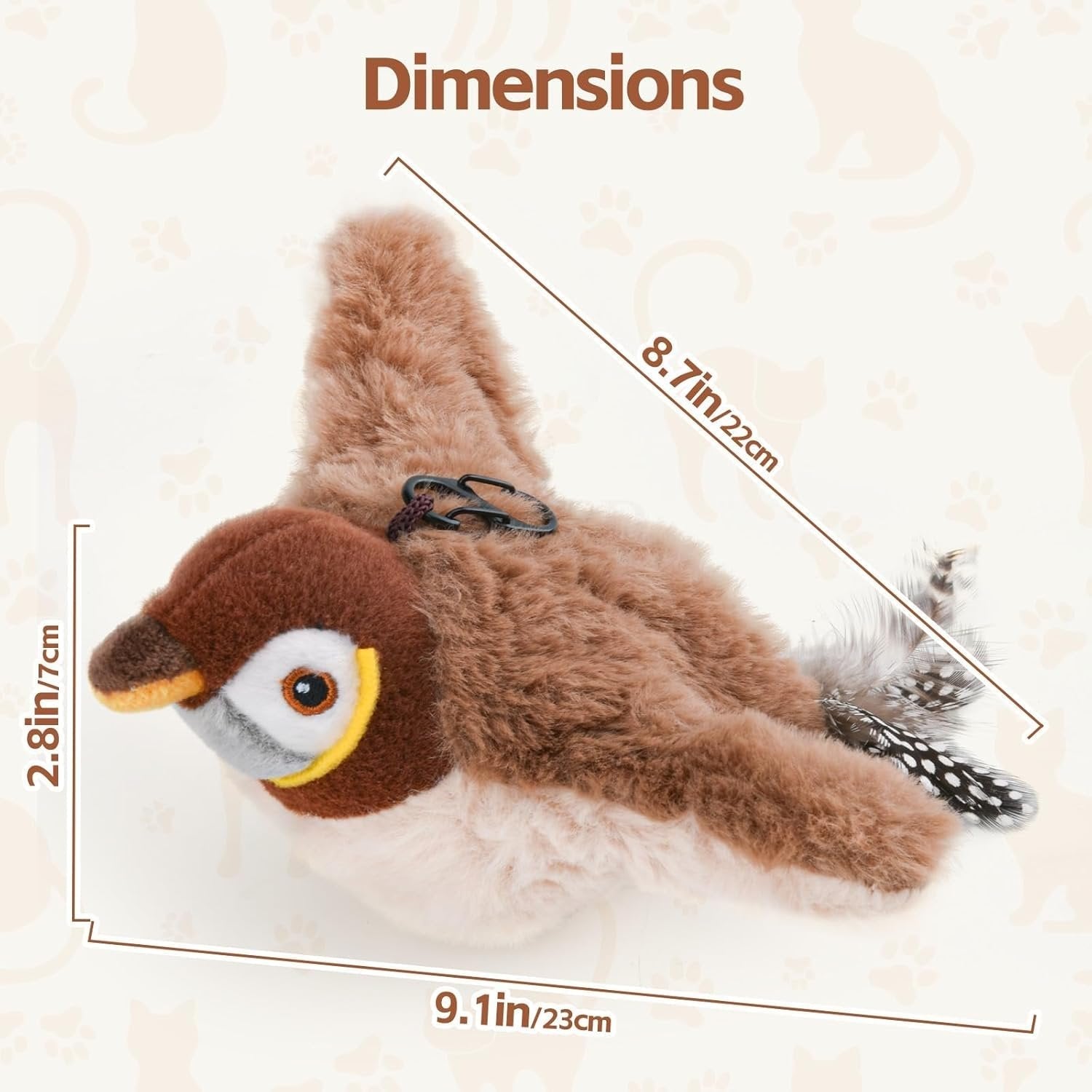 Interactive Cat Toy with Realistic Bird Sounds – Engaging Playtime