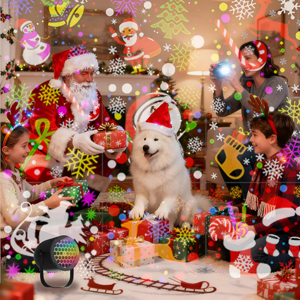 Festive LED Holiday Projector for Walls and Ceilings