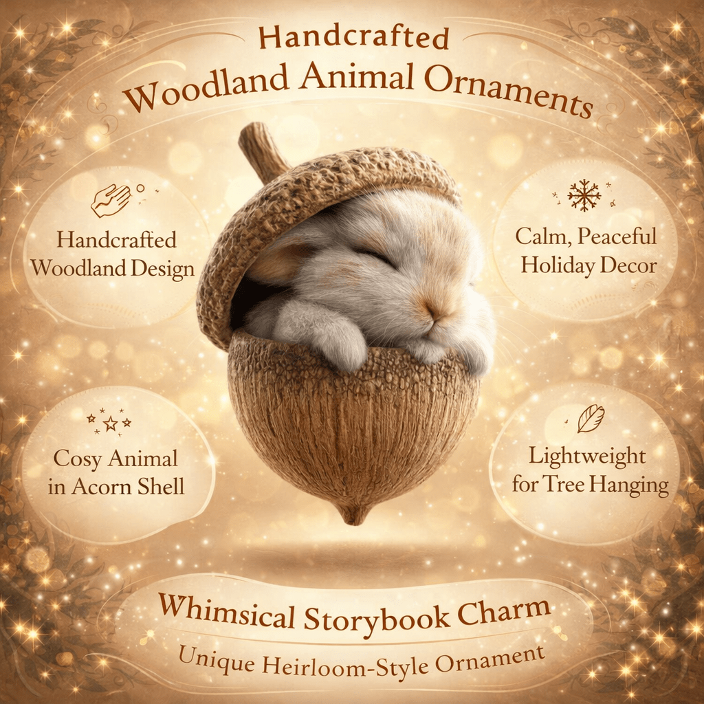 Charming Forest Creature Acorn Ornaments for Holiday Cheer