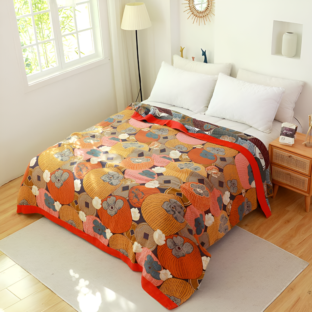 Organic Cotton Blanket with Breathable Gauze – Cozy Comfort for All Seasons