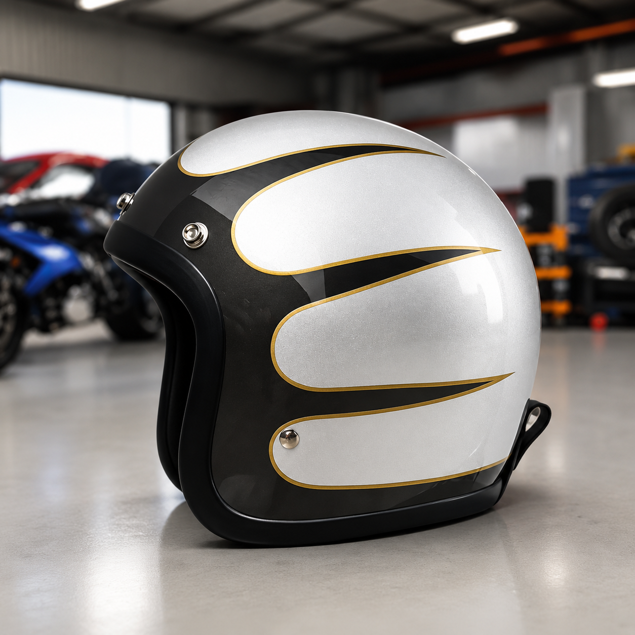 Lightweight Vintage Motorcycle Helmet – DOT & ECE Certified for Safety