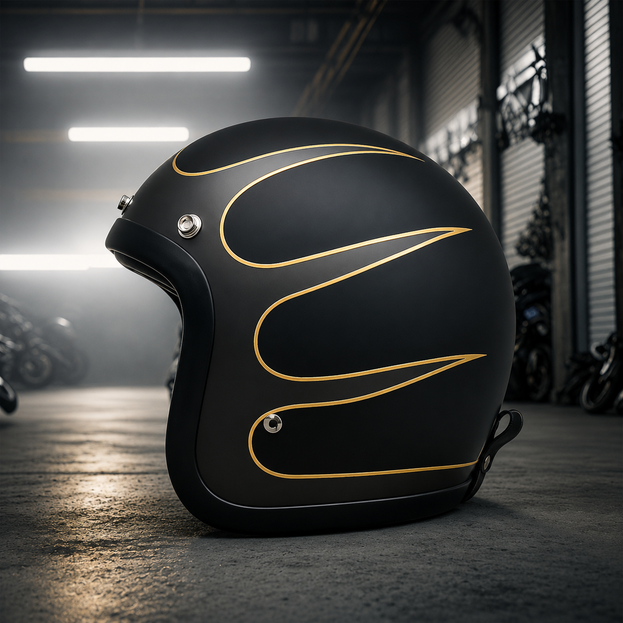 Lightweight Vintage Motorcycle Helmet – DOT & ECE Certified for Safety