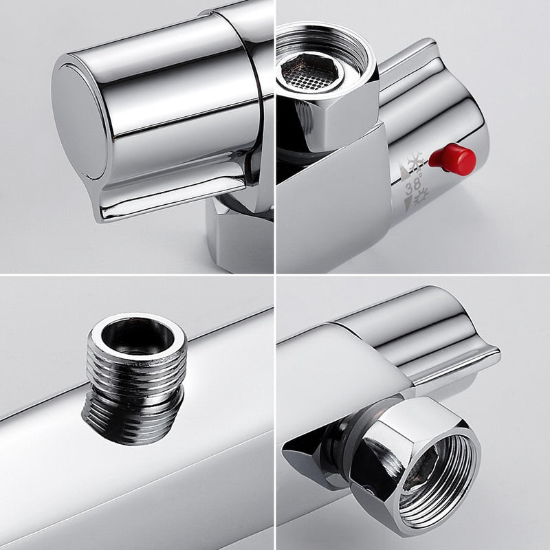 Shower Mixer Tap with Thermostatic Control for Accurate Temperature