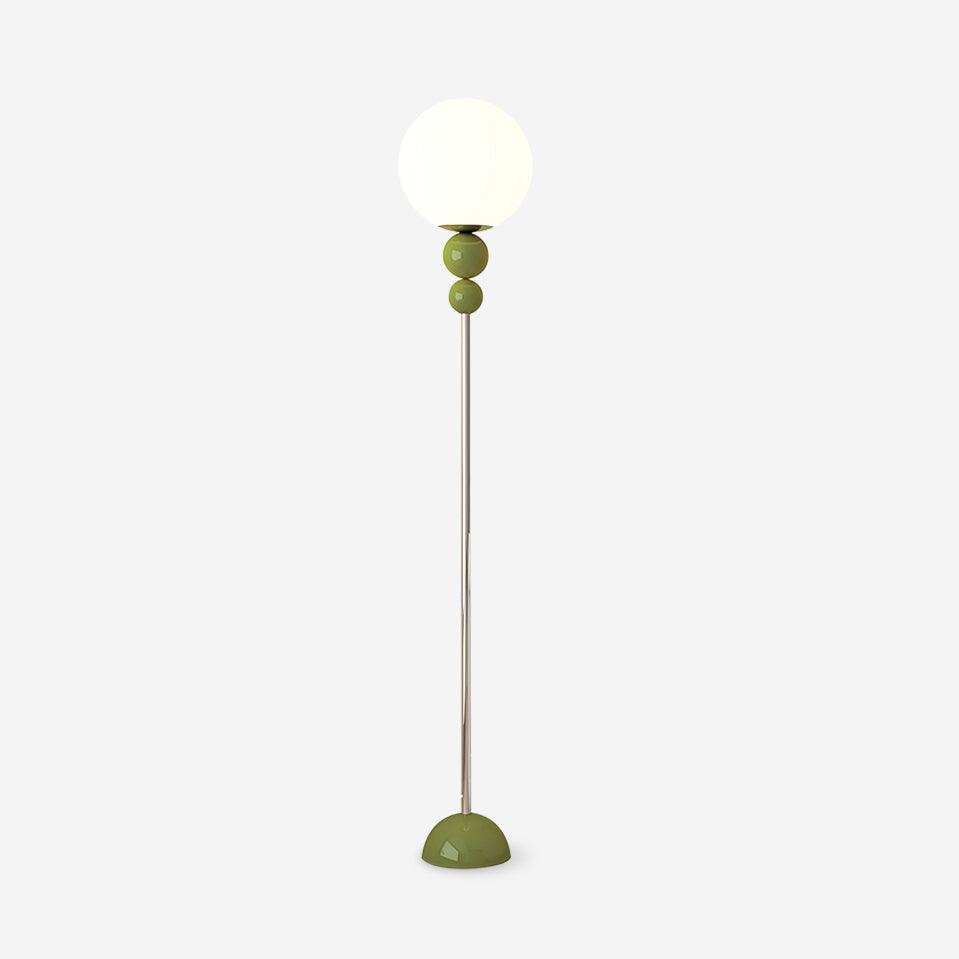Sophisticated Stand Lamp – Sleek Metal & Glass Design