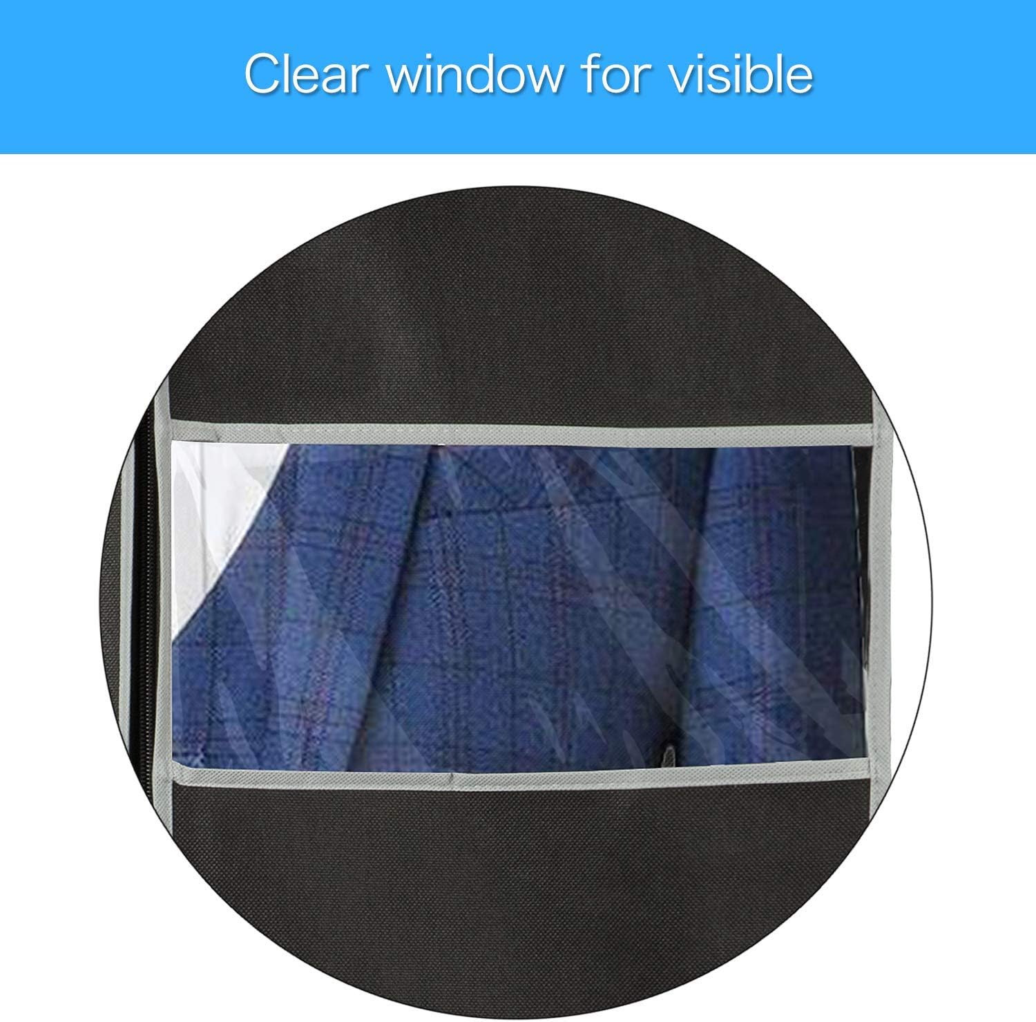 Breathable Garment Bags - 10-Pack Storage Covers with Clear Window for Home and Travel