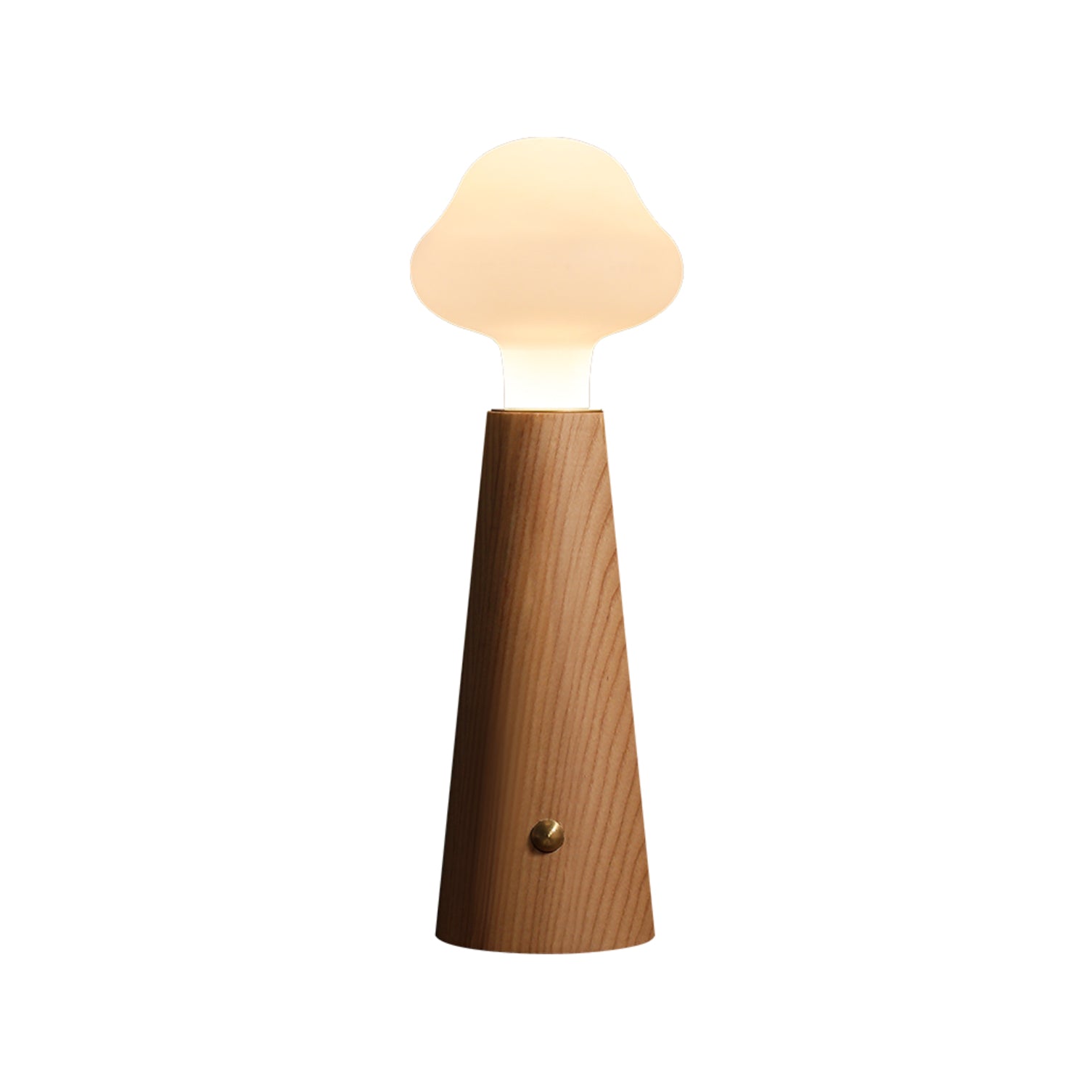 Aurora Glow Sculpted Table Lamp with Wood and Metal Accents