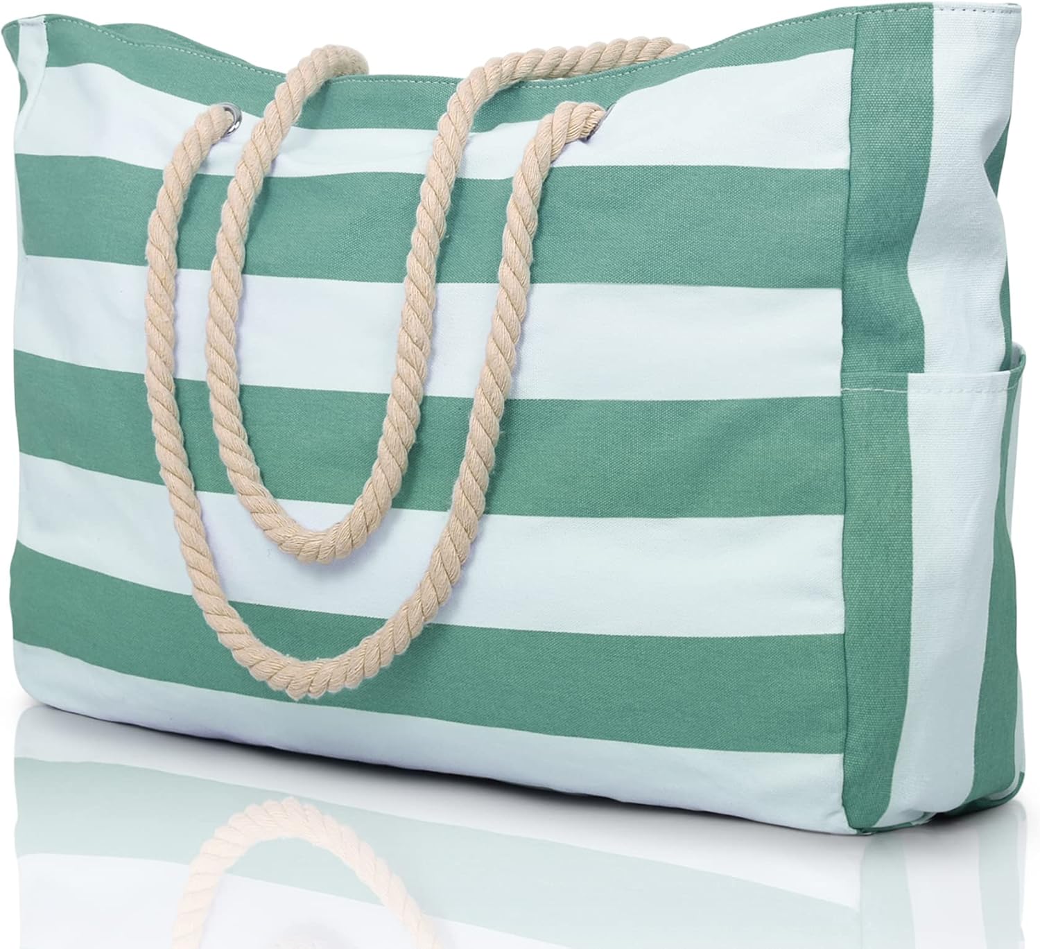Oversized Waterproof Beach Tote Bag with Multiple Pockets – Lightweight Design