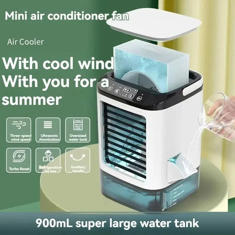 Mini Portable Air Cooler with Ice Tray – Effective Cooling for Home & Travel