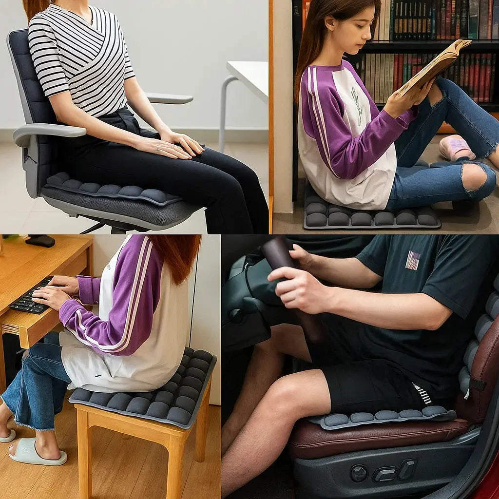 Air Seat Cushion with 64 Chambers for Pressure Relief – Portable Comfort