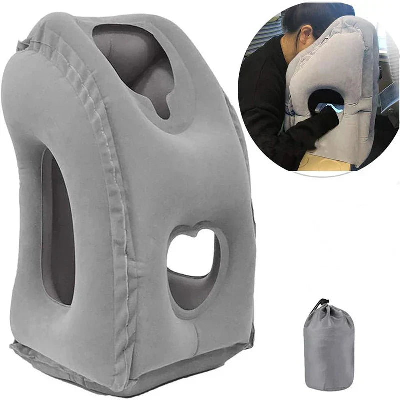 Ergonomic Travel Neck and Head Pillow with 45° Support – Compact Design